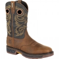 Georgia Boots | Men's Carbo-Tec LT Waterproof Pull-on Work-Black And Brown