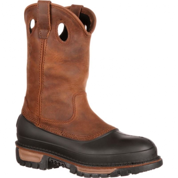 Georgia Boots | Men's Muddog Steel Toe Waterproof Wellington-Brown