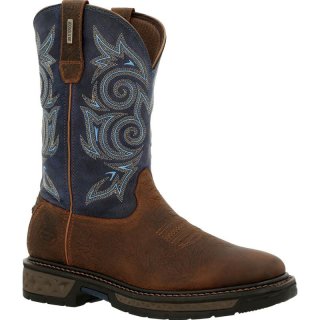 Georgia Boots | Men's Carbo-Tec LT Waterproof Pull On-Brown And Navy