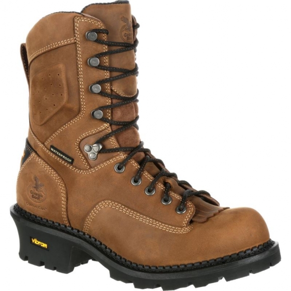 Georgia Boots | Men's Comfort Core Logger Waterproof Work-Brown