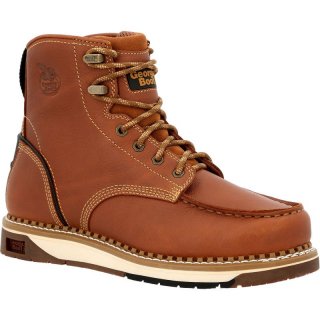 Georgia Boots | Men's AMP LT Wedge Moc-Toe Work-Brown