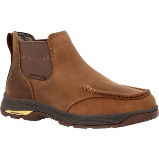 Georgia Boots | Men's Athens SuperLyte Waterproof Work Chelsea-Brown