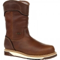 Georgia Boots | Men's Amp LT Wedge Steel Toe Waterproof Pull On Work-Brown