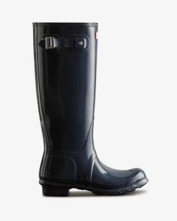 Hunter | Women's Original Tall Gloss Rain Boots-Navy | New Outlet