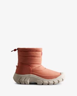 Hunter | Women's Intrepid Insulated Short Snow Boots-Rough Pink/White Willow | New Outlet