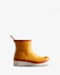 Hunter | Women's Play Short Rain Boots-Nomad Orange/Rorbu Rust/White Willow | New Outlet