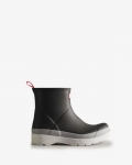 Hunter | Men's Original Play Short Speckle Rain Boots-Black/Steall Grey | New Outlet