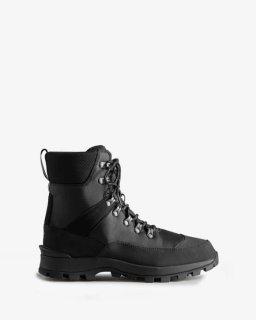 Hunter | Men's Insulated Recycled Polyester Commando Boots-Black | New Outlet