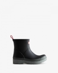 Hunter | Men's Original Play Short Speckle Rain Boots-Black/Urban Grey | New Outlet