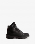 Hunter | Men's Explorer Insulated Lace-Up Leather Commando Boots-Black | New Outlet