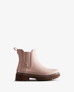 Hunter | Women's Refined Stitch Detail Chelsea Boots-Azalea Pink | New Outlet