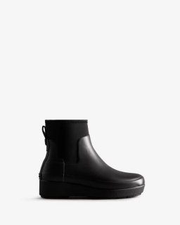 Hunter | Women's Refined Slim Fit Neoprene Creeper Chelsea Boots-Black | New Outlet