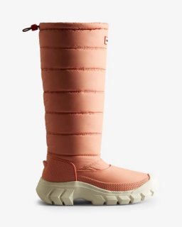 Hunter | Women's Intrepid Insulated Tall Snow Boots-Rough Pink/White Willow | New Outlet