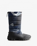 Hunter | Men's Insulated Tall Snow Boots-Glacial Cliff Black Ice Print | New Outlet