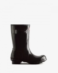 Hunter | Women's Original Short Gloss Rain Boots-Black | New Outlet