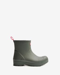 Hunter | Men's Play Vegan Shearling Insulated Short Rain Boots-Urban Grey | New Outlet