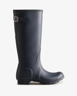 Hunter | Women's Tall Back Adjustable Rain Boots-Navy | New Outlet