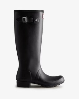 Hunter | Women's Tour Foldable Tall Rain Boots-Black | New Outlet