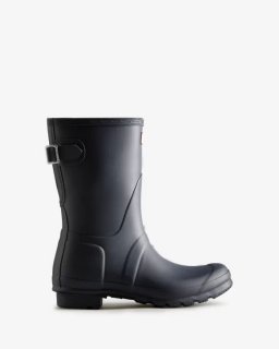 Hunter | Women's Short Back Adjustable Rain Boots-Navy | New Outlet