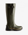 Hunter | Women's Balmoral Adjustable 3mm Neoprene Rain Boots-Dark Olive | New Outlet