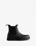 Hunter | Women's Commando Chelsea Boots-Black | New Outlet