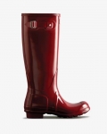 Hunter | Women's Original Tall Gloss Rain Boots-Fall Red | New Outlet