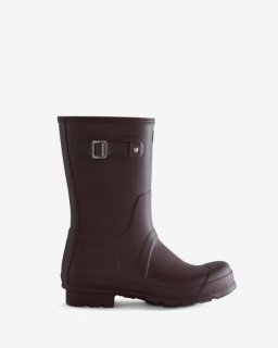 Hunter | Men's Original Short Rain Boots-Ruskea Brown | New Outlet