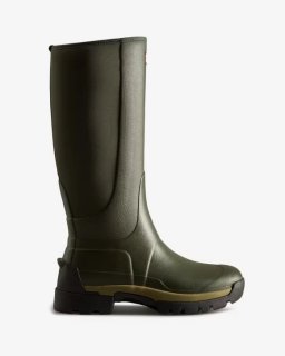 Hunter | Men's Balmoral Field Hybrid Tall Rain Boots-Dark Olive | New Outlet