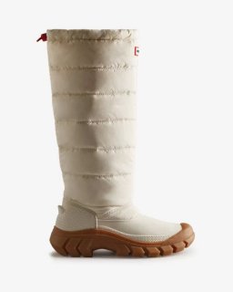 Hunter | Women's Intrepid Insulated Tall Snow Boots-White Willow/Gum | New Outlet