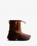 Hunter | Women's Wanderer Vegan Shearling Insulated Short Snow Boots-Mawson Creek/Muted Berry | New Outlet