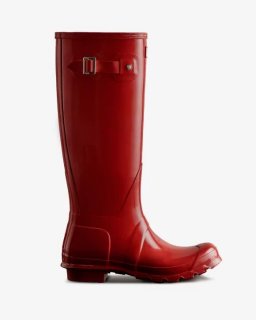 Hunter | Women's Original Tall Gloss Rain Boots-Military Red | New Outlet