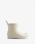 Hunter | Women's Play Vegan Shearling Insulated Short Rain Boots-White Willow | New Outlet