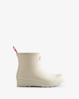 Hunter | Women's Play Vegan Shearling Insulated Short Rain Boots-White Willow | New Outlet