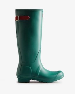 Hunter | Women's Tall Back Adjustable Rain Boots-Loch Awe Blue/Glenmore Rose | New Outlet