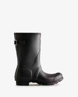 Hunter | Women's Short Back Adjustable Rain Boots-Black | New Outlet