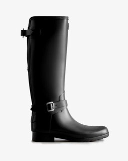 Hunter | Women's Refined Slim Fit Adjustable Tall Rain Boots-Black | New Outlet