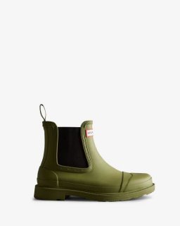 Hunter | Women's Commando Chelsea Boots-Utility Green | New Outlet