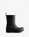 Hunter | Men's Play Vegan Shearling Insulated Mid-Height Rain Boots-Black | New Outlet