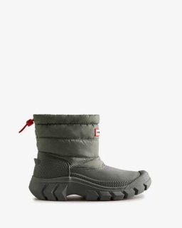 Hunter | Women's Intrepid Insulated Short Snow Boots-Urban Grey | New Outlet