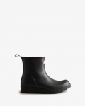 Hunter | Women's Play Short HUNTER Backstrap Rain Boots-Black/White | New Outlet