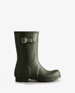 Hunter | Men's Original Short Rain Boots-Dark Olive | New Outlet