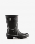 Hunter | Women's Reflective Outline Short Rain Boots-Black | New Outlet