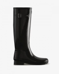 Hunter | Women's Refined Slim Fit Tall Gloss Rain Boots-Black | New Outlet