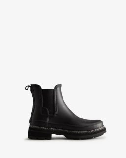 Hunter | Women's Refined Stitch Detail Chelsea Boots-Black | New Outlet