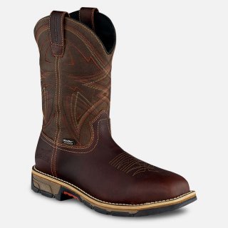 IRISH SETTER | MARSHALL-MEN'S 11-INCH WATERPROOF LEATHER SAFETY TOE PULL-ON BOOT | STYLISH OUTLET