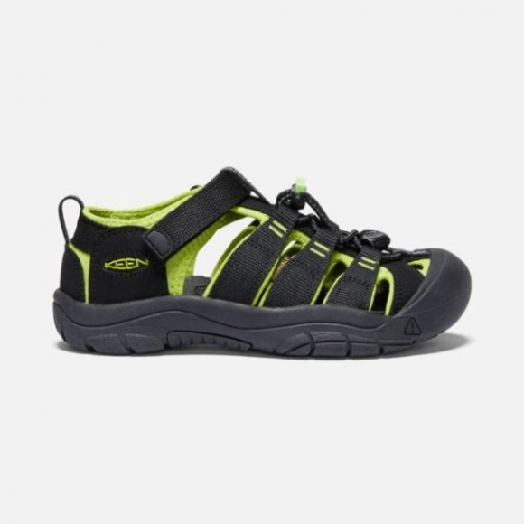 Keen | Online Outlet Big Kids' Newport H2-Black/Lime Green