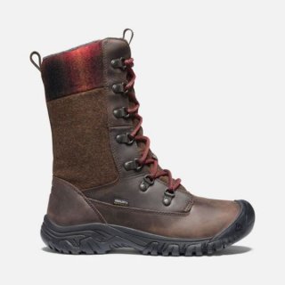 Keen | Cheap Sale Women's Greta Tall Waterproof Boot-Chestnut/Mulch