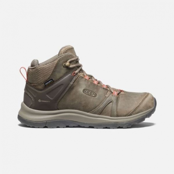 Keen | Cheap Sale Women's Terradora II Leather Waterproof Boot-Brindle/Redwood