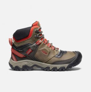 Keen | Cheap Sale Men's Ridge Flex Waterproof Boot-Dark Olive/Ketchup