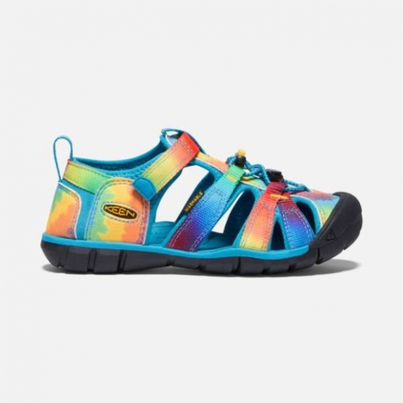 Keen | Online Outlet Big Kids' Seacamp II CNX-Vivid Blue/Original Tie Dye